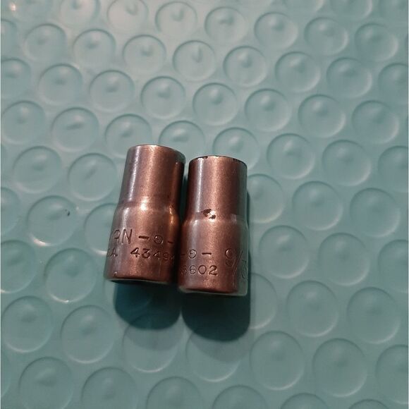 Vintage Lot 2 Craftsman 9/32" 6 and 12 Point 1/4" Drive Shallow Sockets Tools - Picture 2 of 4